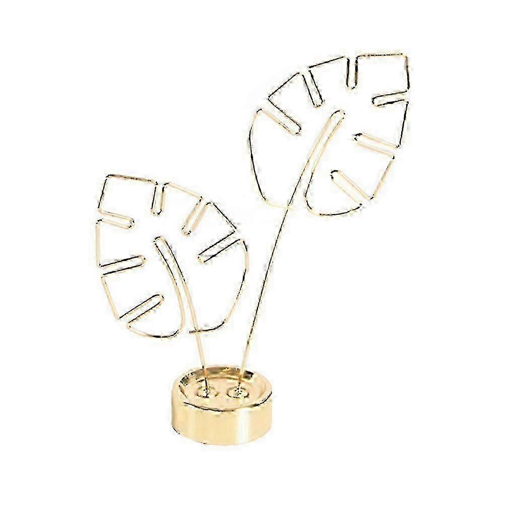 Metal Number Stand Gold Photo Clip Holder for Hawaii Party Decor 14X11X3.8CM