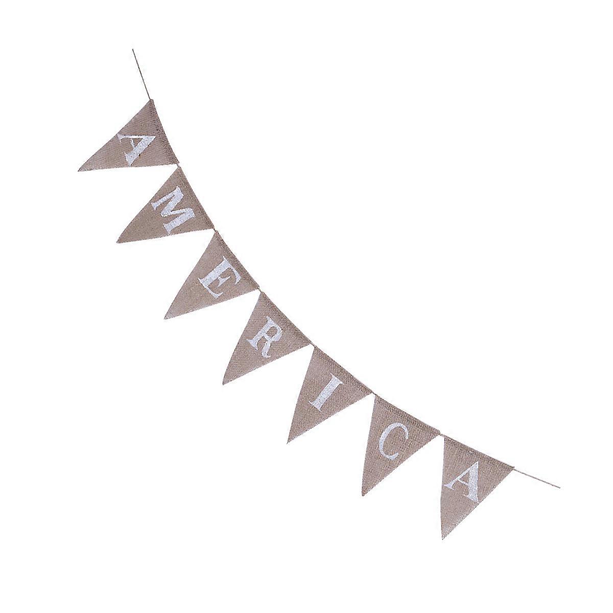 Fourth of July Decorations Burlap String Banners for 2 Meters