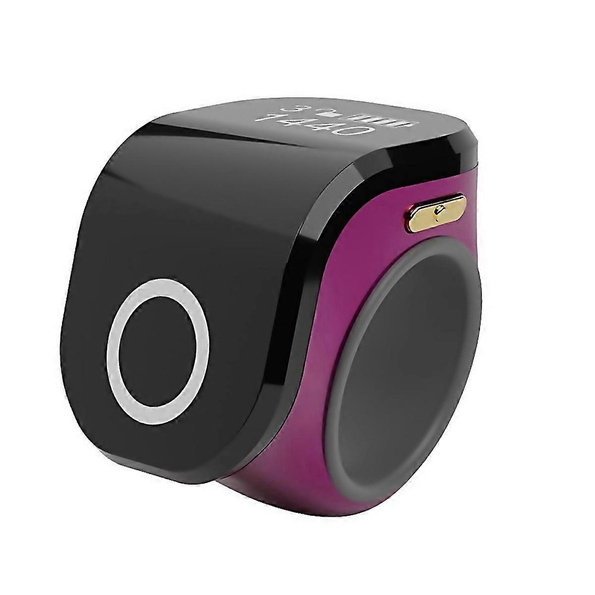 For Digital Counter Portable Points Rechargeable Ring Purple