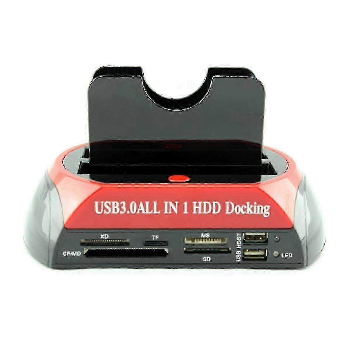 Estação de Acoplamento HDD Dual Bay USB3.0 SATA IDE 2.5 & 3.5 Polegadas PLUG