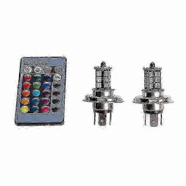 2PCS Universal RGB Car Atmosphere Lamp with Remote Control for Auto Lighting Accessories