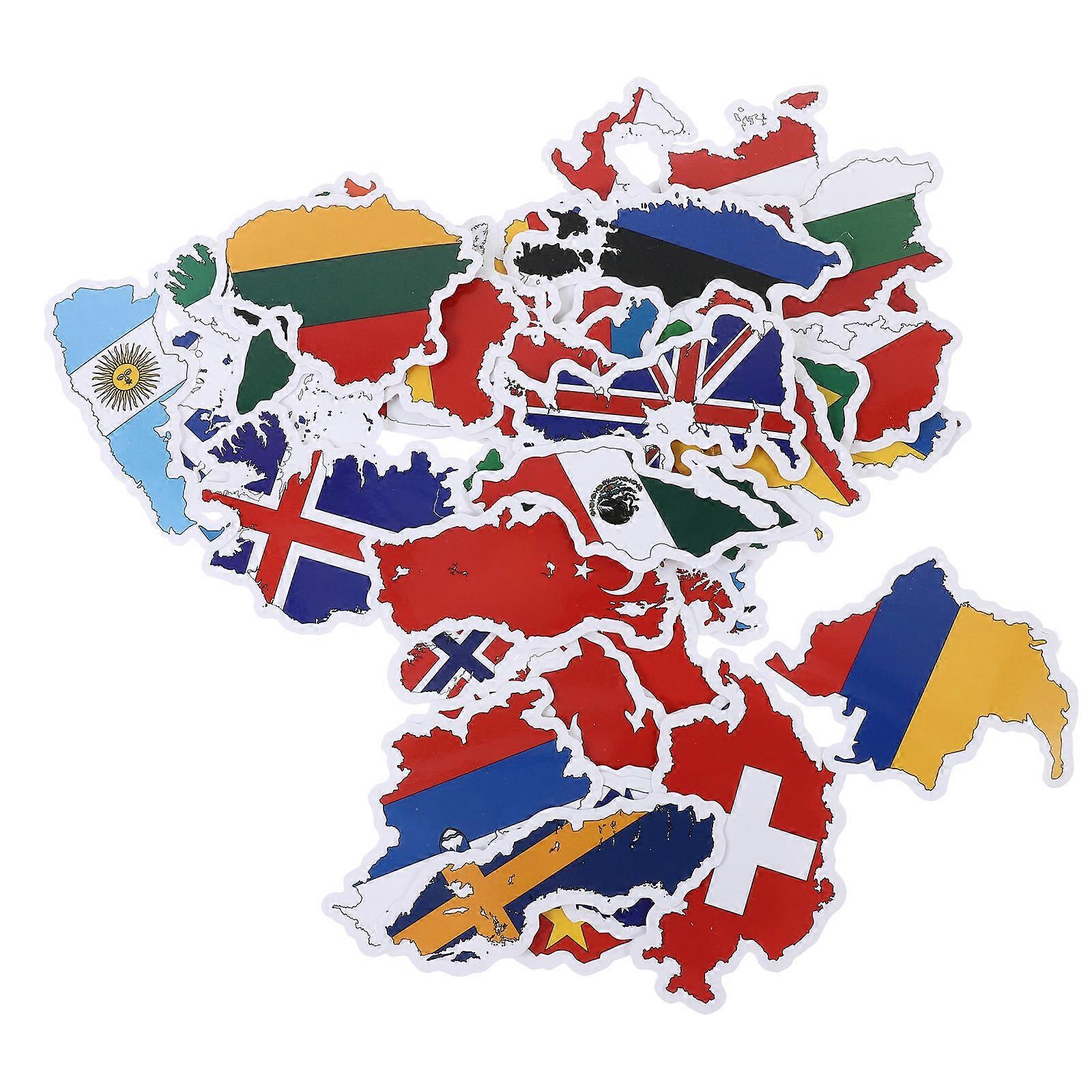 Travel Case Flag Sticker Plane Notebook Stickers with 750 Sheets