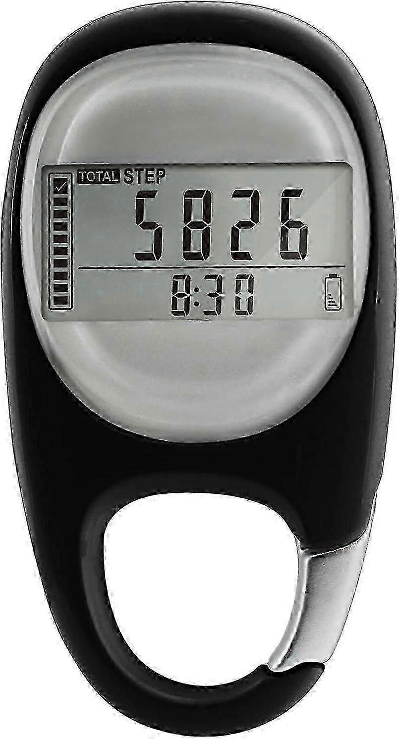 Portable 3D Digital Step Counter with Clip for Men and Women Walking Jogging Activity Tracker