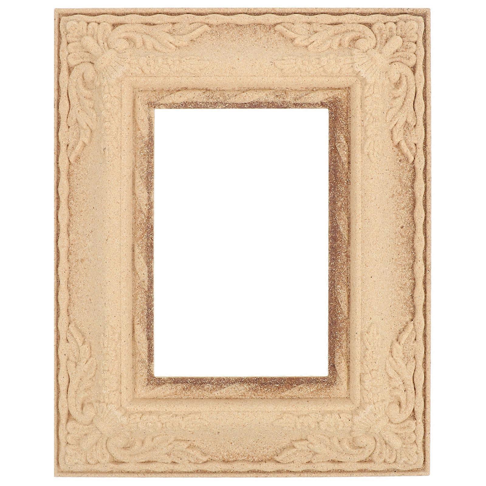 Photo Frame Desktop Picture Frame for Display 4Pcs Wood Beige Tabletop Holder
