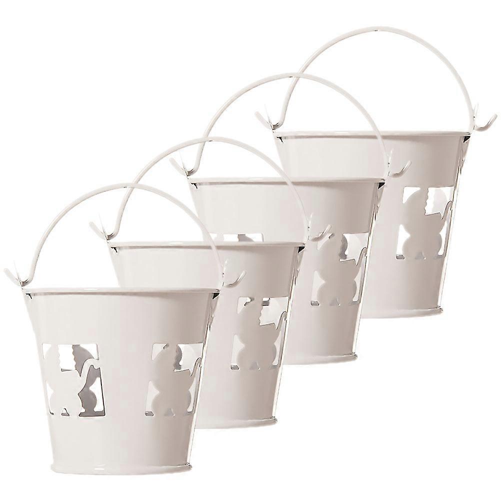 Snack Storage Bucket Tinplate Bucket with Handle 16Pcs for Storage