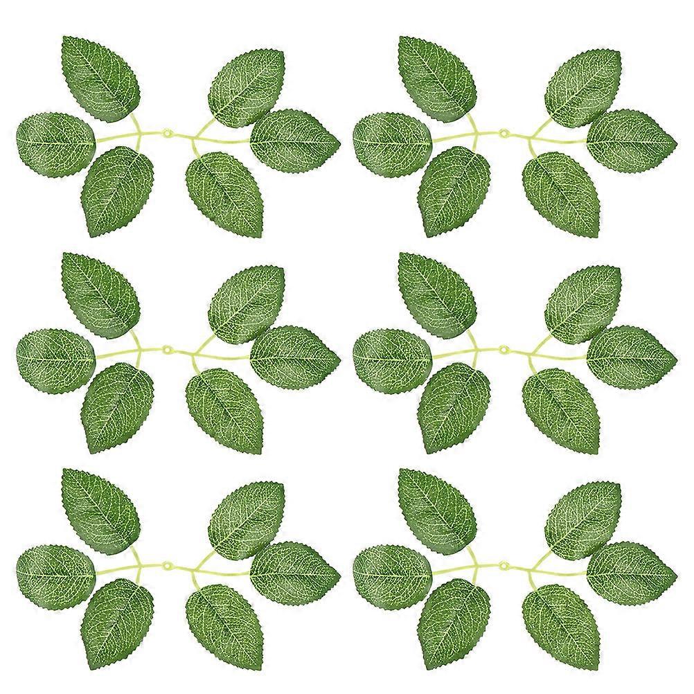 Creative Fake Leaf Rose Leaves for Decoration 150Pcs Green Bundle