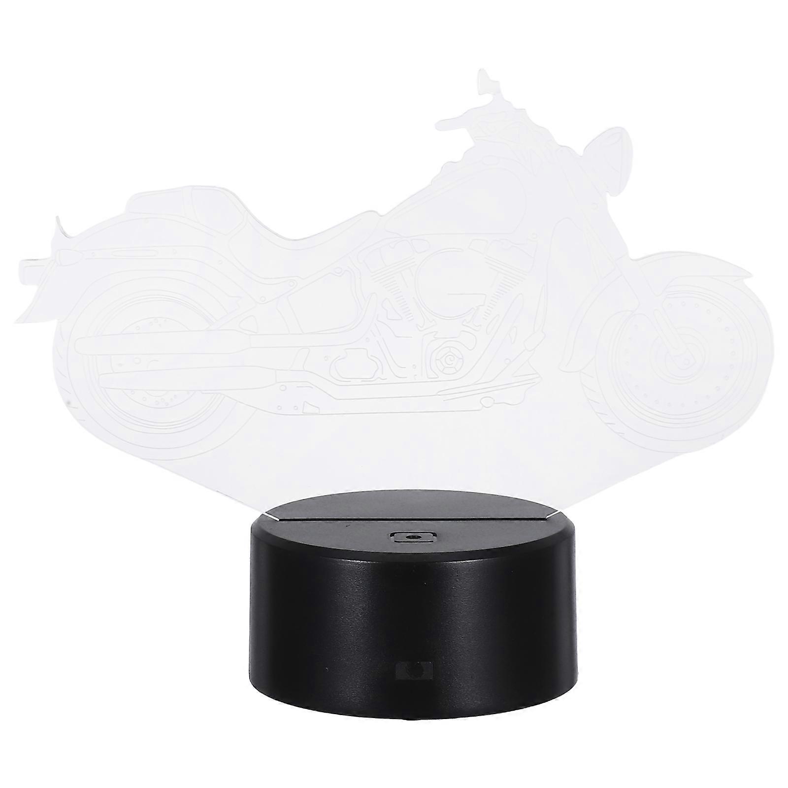 Illusion Lamp Motorcycle 3D Night Light with Touch Switch 2Pcs Lighting
