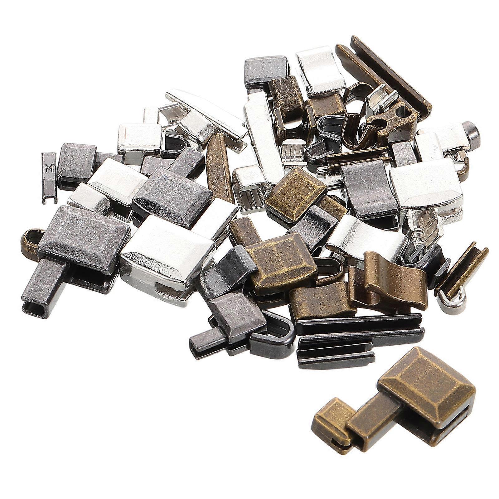 Metal Zipper Accessories 5 Sets Zipper Repair Kit DIY Easy Fix Clothing Coats Backpacks Rectangular Shape Wide Compatibility