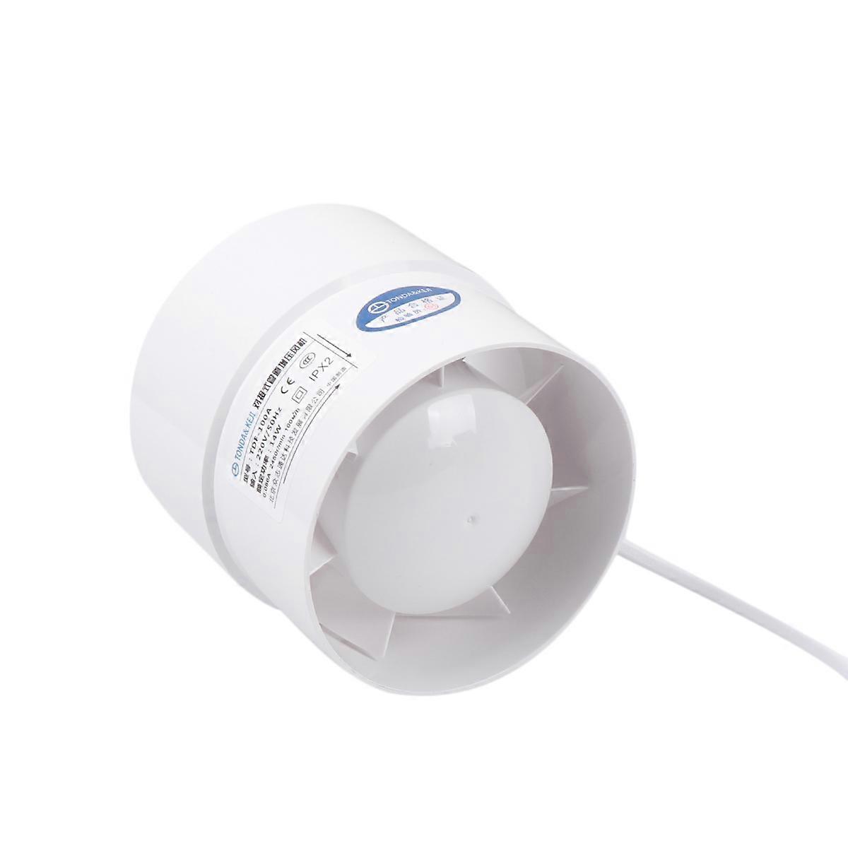 Air Circulator Fan Duct Ventilation For Short Distances At Low Air Resistance 4 Inch White Plastic Impeller Design 1Pack