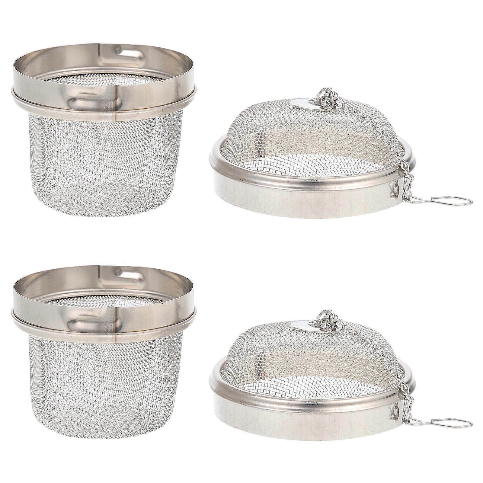 Stainless Steel Mesh Tea Strainers Practical Watch Cleaning Basket Office Use Small 2Pcs