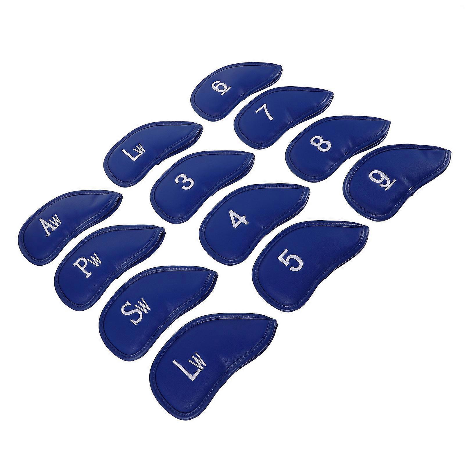 12Pcs Numbered Golf Heads Covers Thick PU Golf Club Protective Covers
