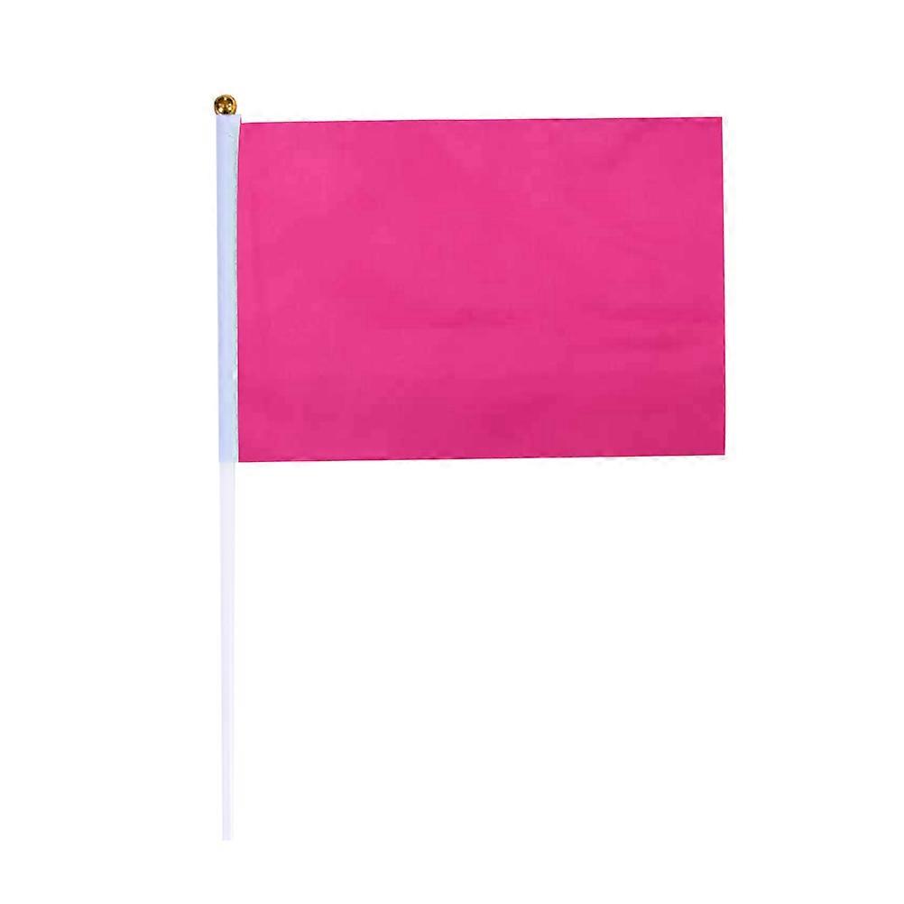 Mini Flag for Party Handheld Square Flags for Celebration 100Pcs Rosy