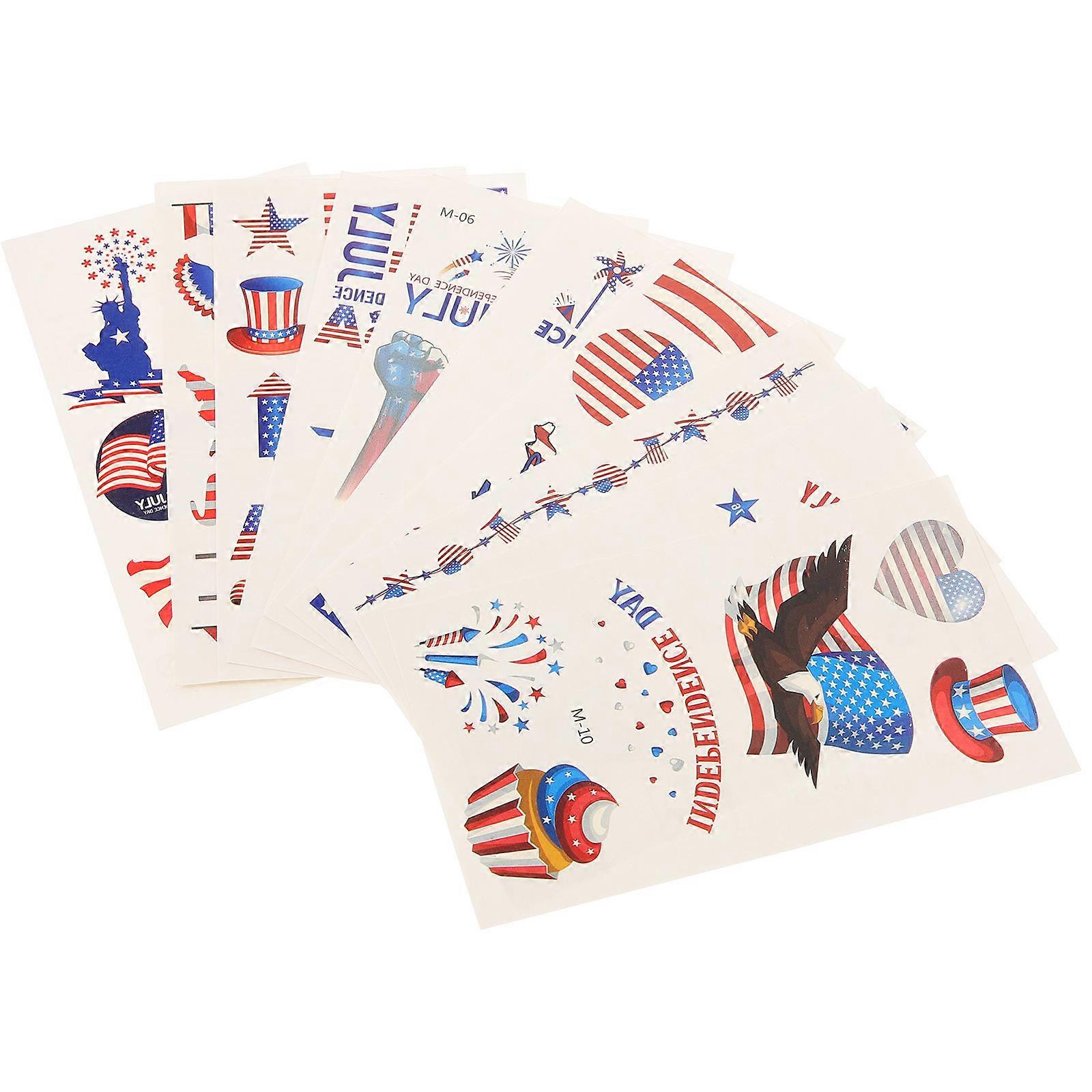Independence Day Decals Laptop Stickers for Decor 20 Sheets Assorted