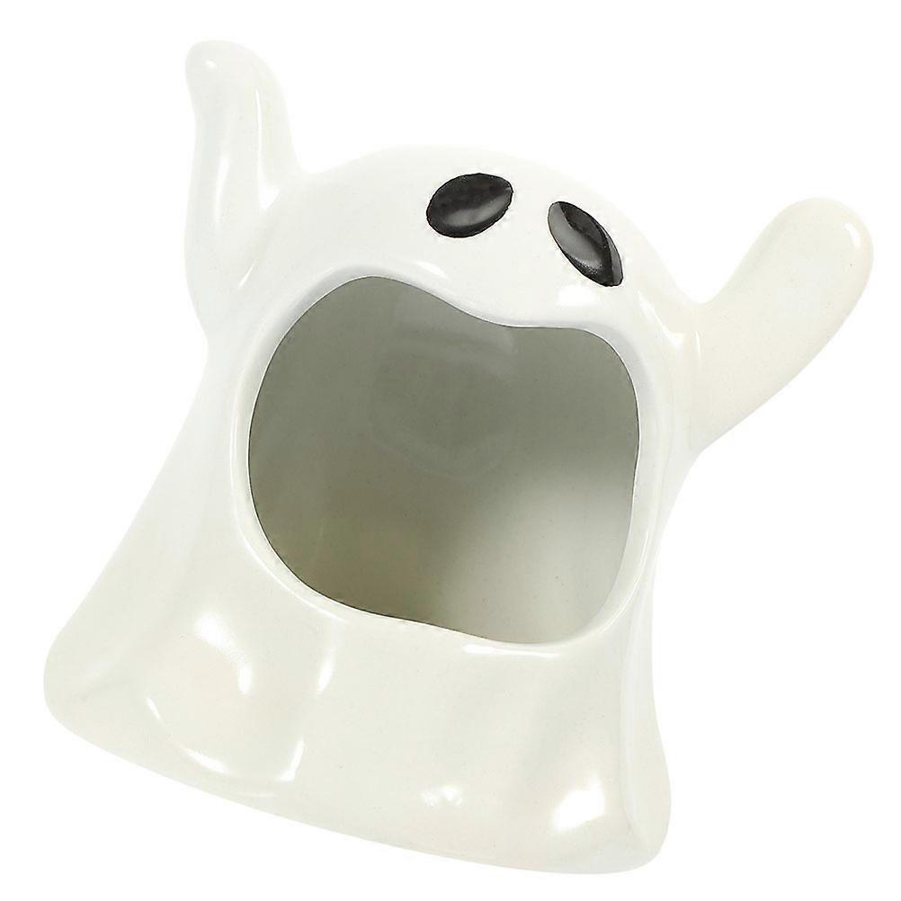 Ghost Candlestick Ceramic Candle Holder for Halloween Decor 3Pcs