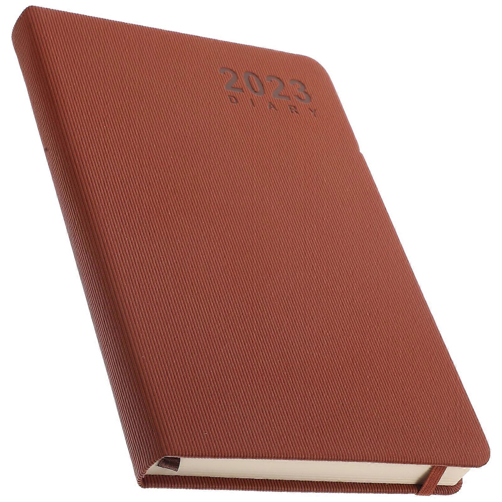 Planner Notepad for Recording Plans with 3Pcs Schedule Notepads Brown