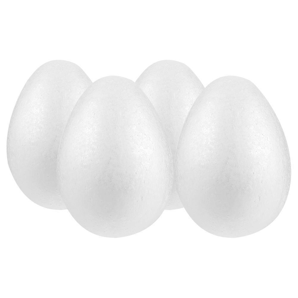 Diy Painting White Polystyrene Eggs Set for Easter Holiday Decor Creative Craft Projects 4Set