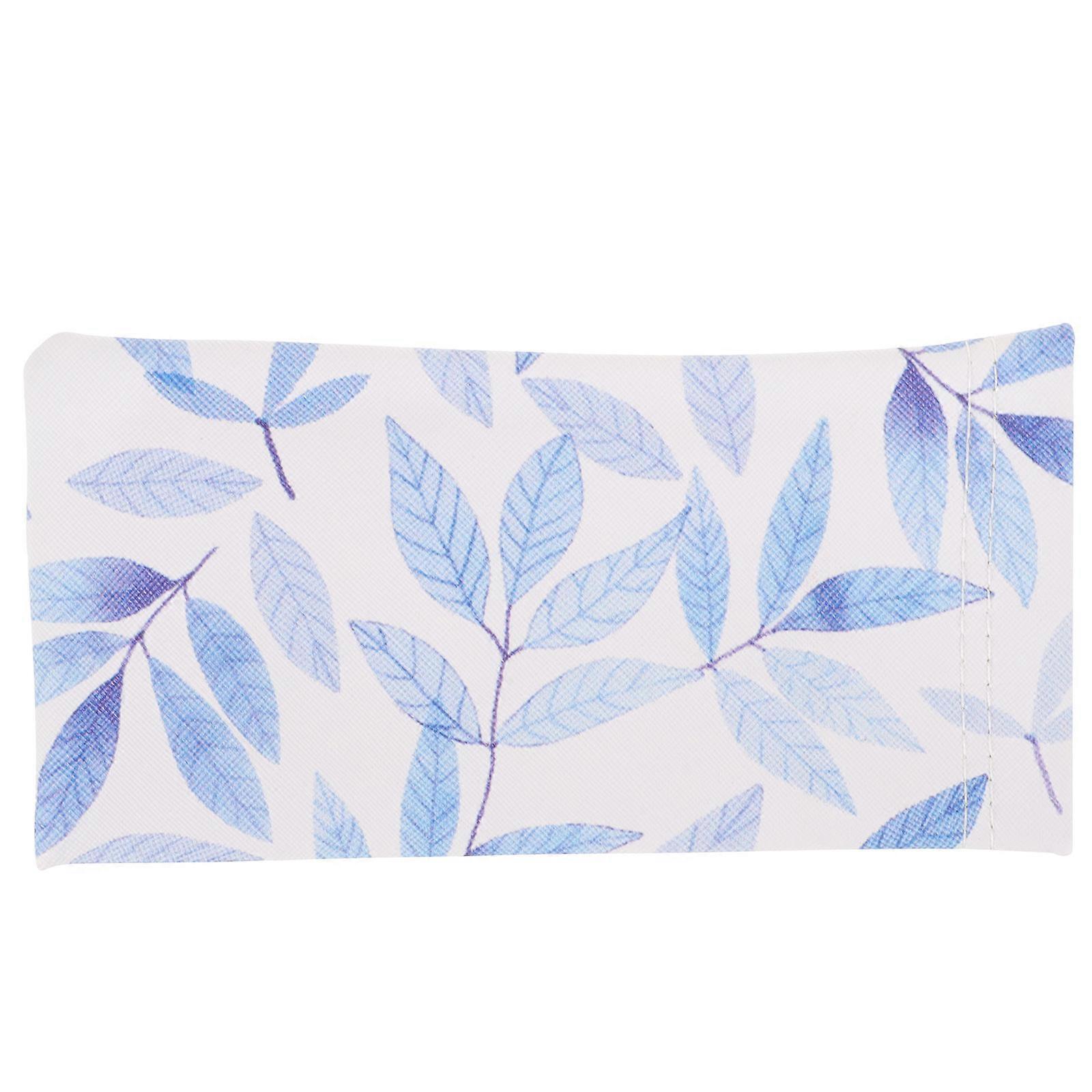 Eyeglasses Storage Pouch Squeeze Top Sunglasses Pouch Canvas Material Small Rectangular Design For Men Women 2Set