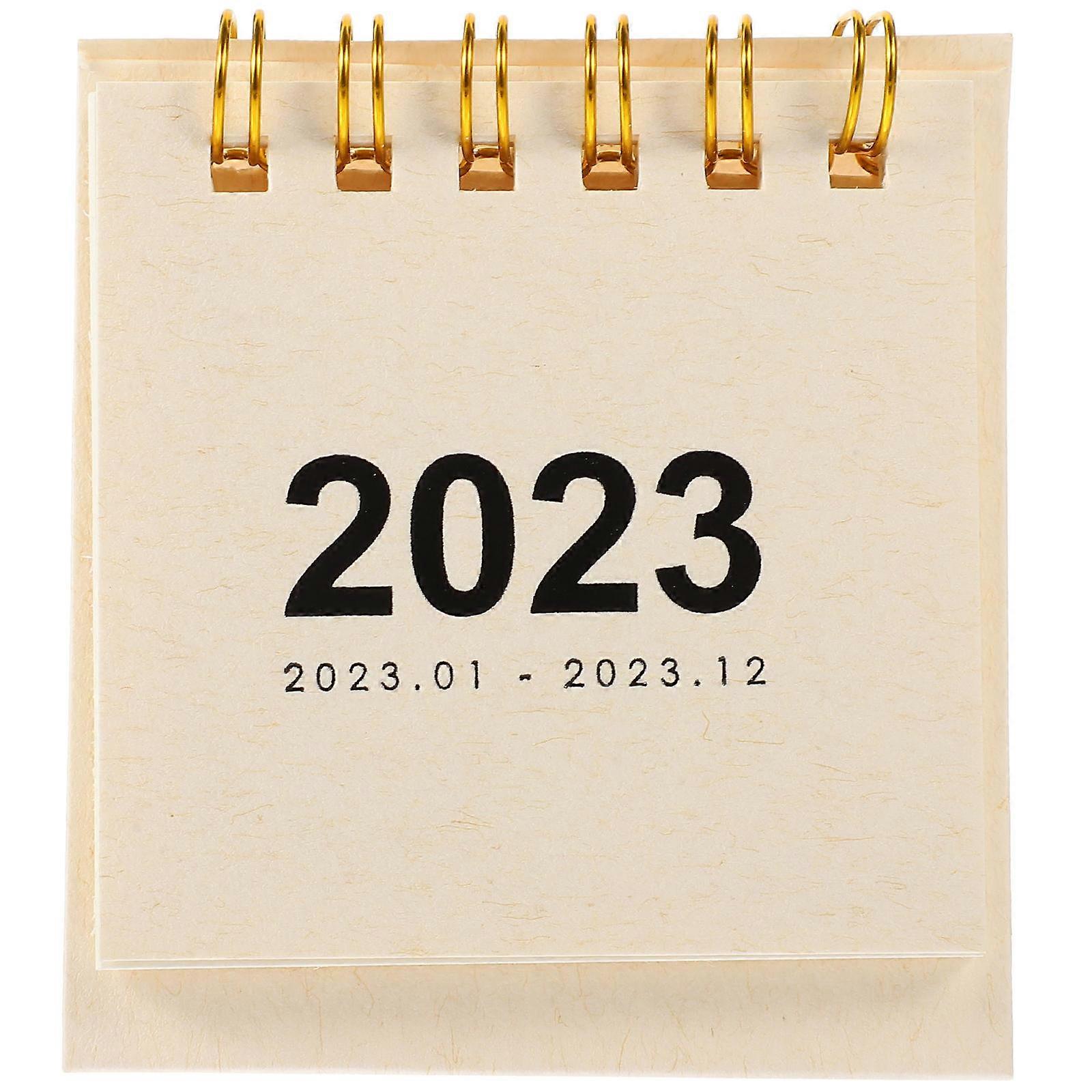 Delicate Month Calendar 2Pcs Rectangular Calendar For Home Students Simple Style 7X6.5X3.5CM Reminder Decoration