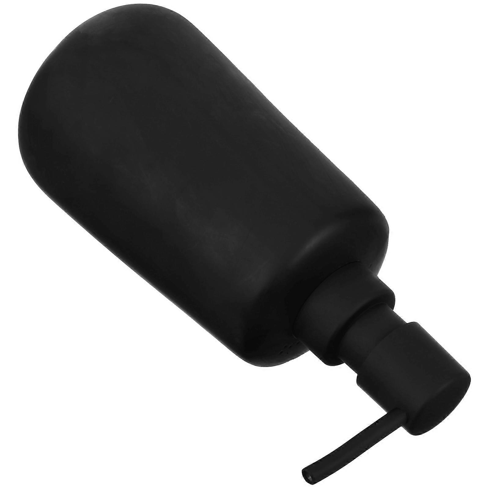 Black Ceramic Soap Dispenser for Home Use 4Pcs Manual Lotion Bottles