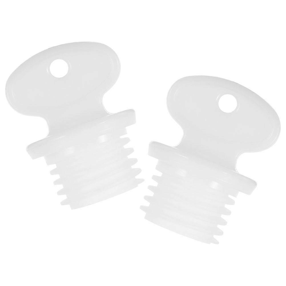 Leakproof Hot Water Bag Plastic Stopper Caps White 10Pcs Replacement