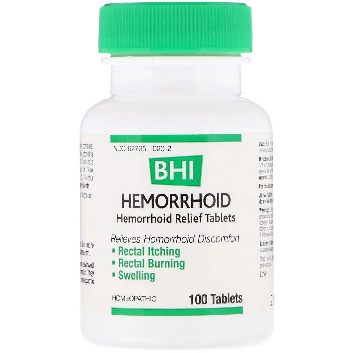 MediNatura, BHI, Hemorrhoid, 100 Tablets