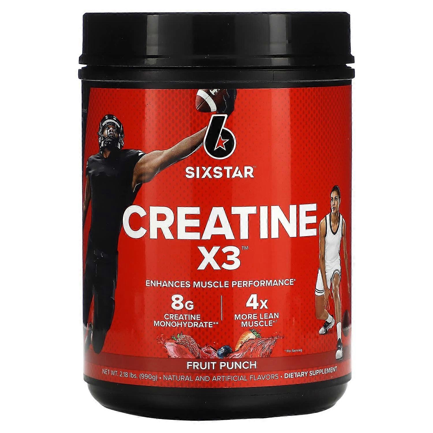 Six Star, Creatine X3, Fruit Punch, 2.18 lbs (990 g)