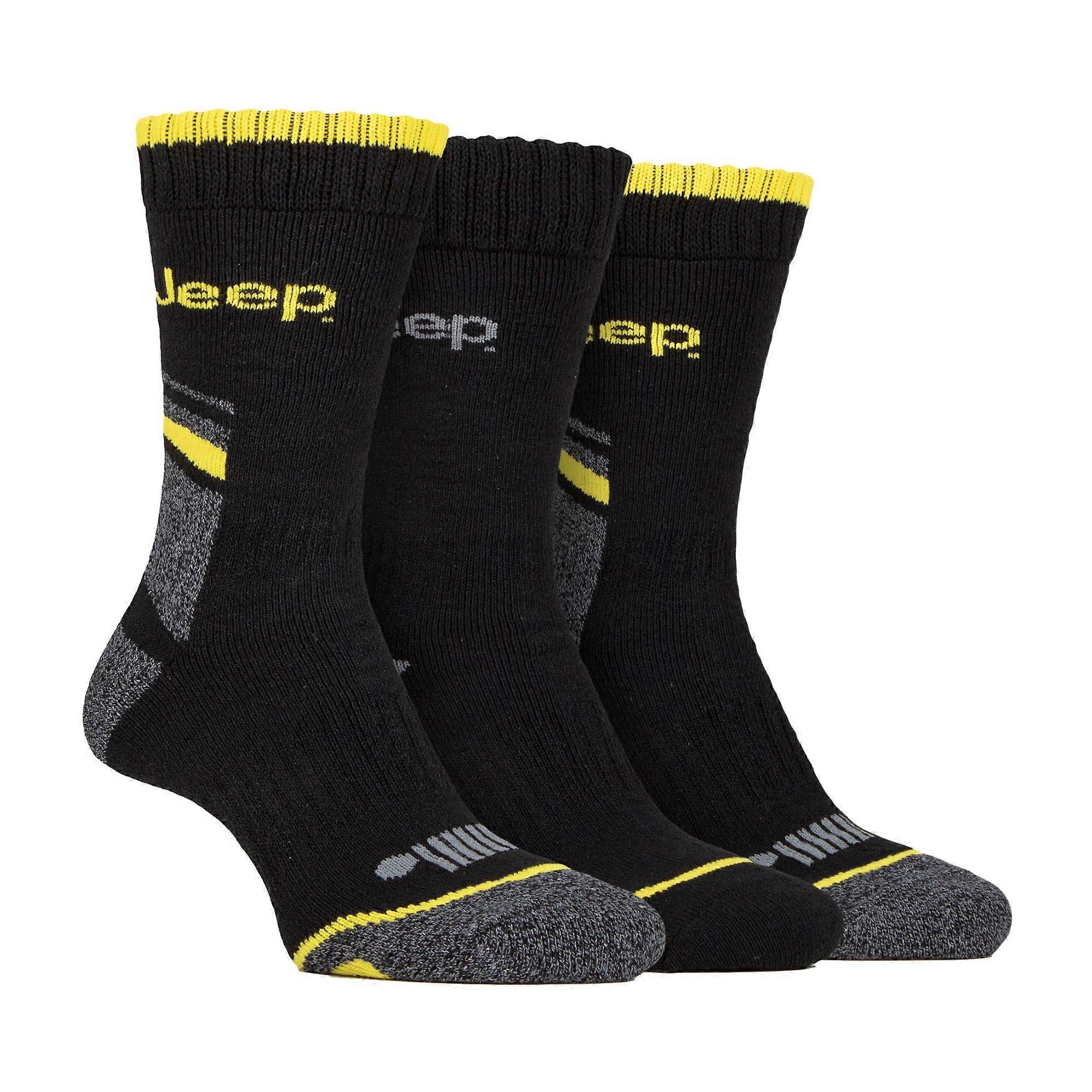 Jeep - 3 Pack Mens Breathable Workwear Boot Socks