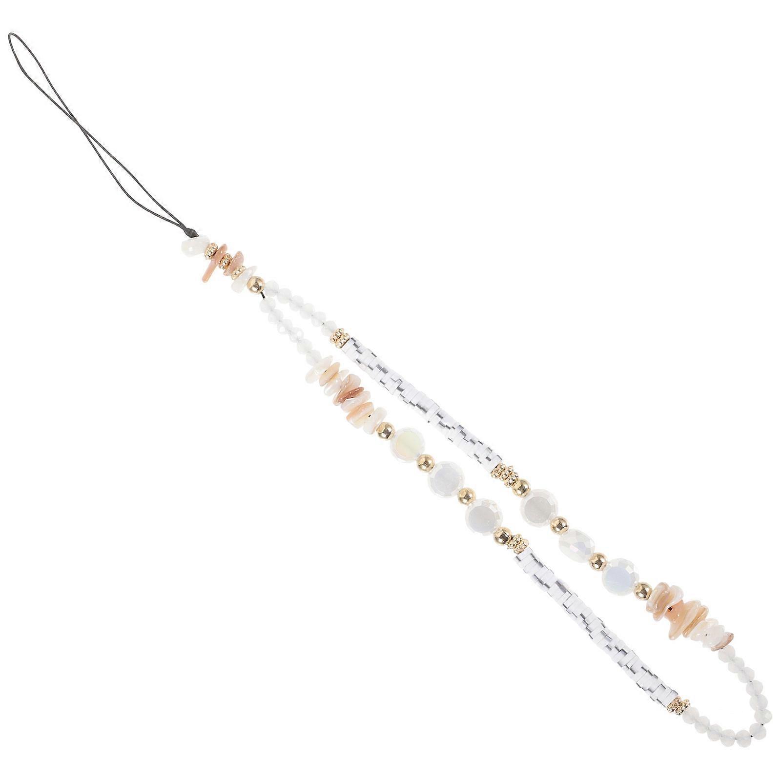 Beaded Phone Strap 2Pcs for Decoration with Plastic Material