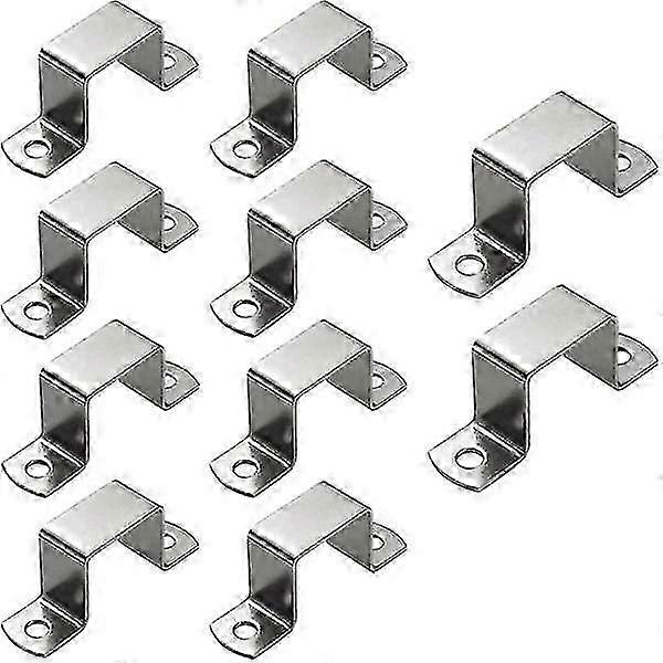 مشابك أنبوب مربع مكونة من 10 قطع 50 × 50 مم ، مشابك سرج على شكل حرف U من الفولاذ المقاوم للصدأ للأنابيب المربعة أو المستطيلة ، أقواس تركيب أنبوب الحصان