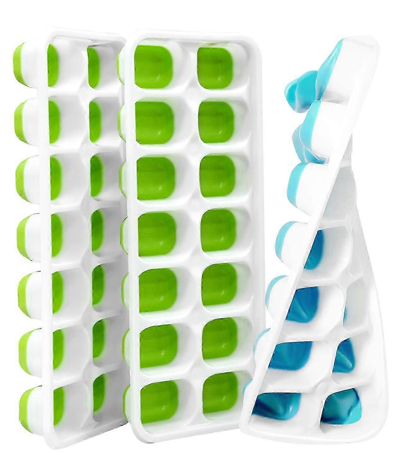 3 Pack Silicone Ice Cube Tray for Drinks and Coffee 42PCS 26s