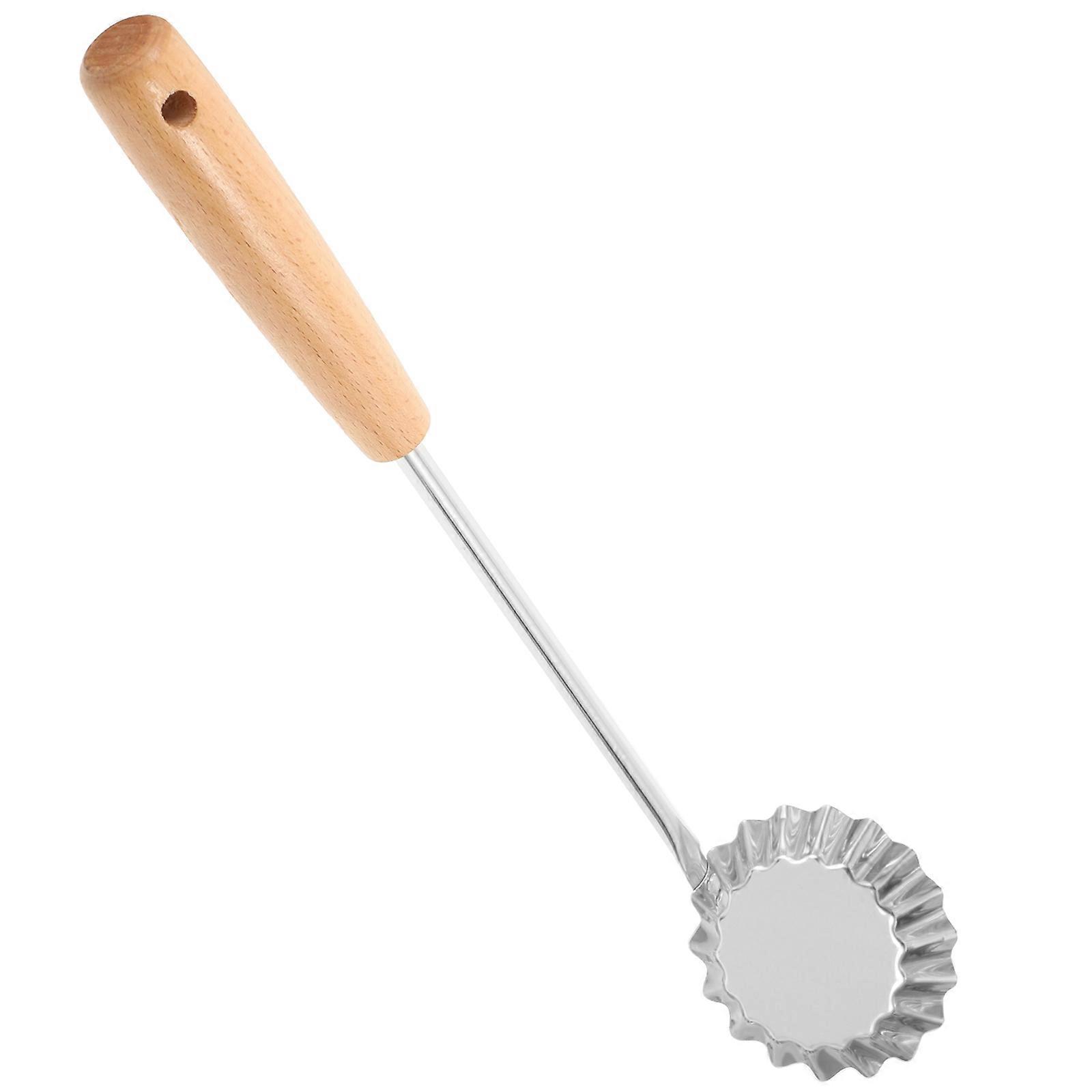 Deepen Frying Spoon Stainless Steel Kitchen Tool 2Pcs Silver Set