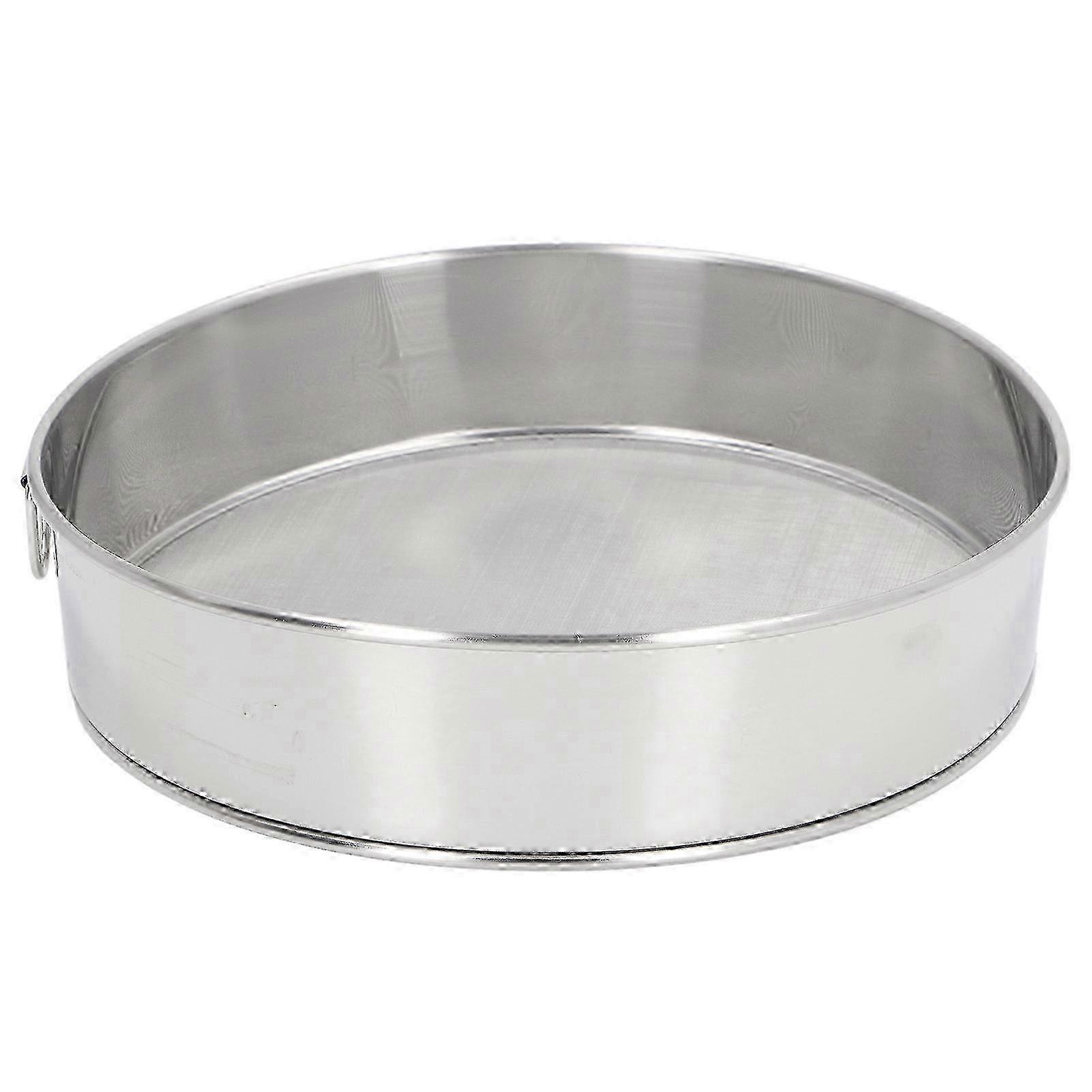 80 Mesh Round Sifter Large Titanium Plated Stainless Steel Flour Sieve, Anti Stick Coated Filter for Powdered Sugar Cocoa Powder Baking 2025