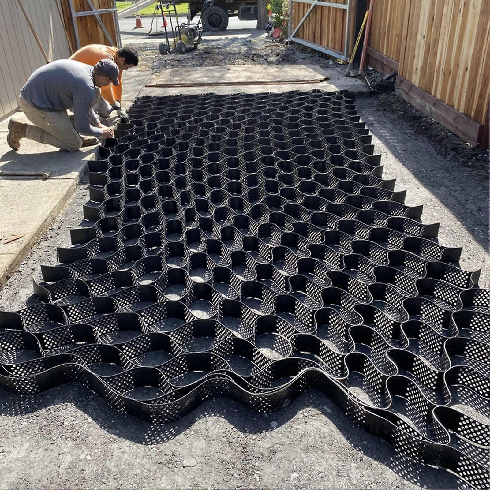 Pad Gravel Geo Grid Size 2m x 8m Parking Area Reinforcement Grid For ATV Trailer Truck Heavy Duty