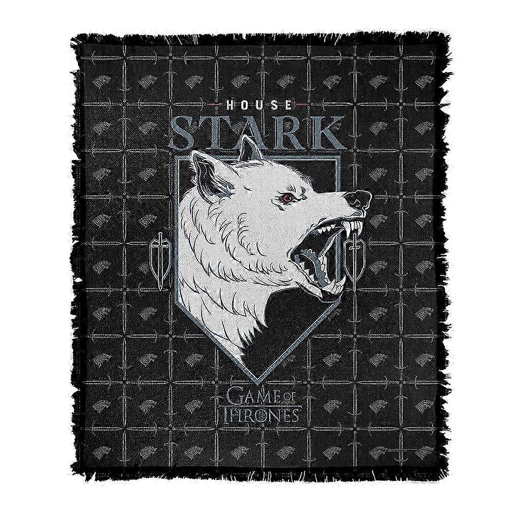 Cobertor Game of Thrones, 50'x60' House Stark Tapeçaria Tecida Mistura de Algodão Franjas Throwhdeidh241
