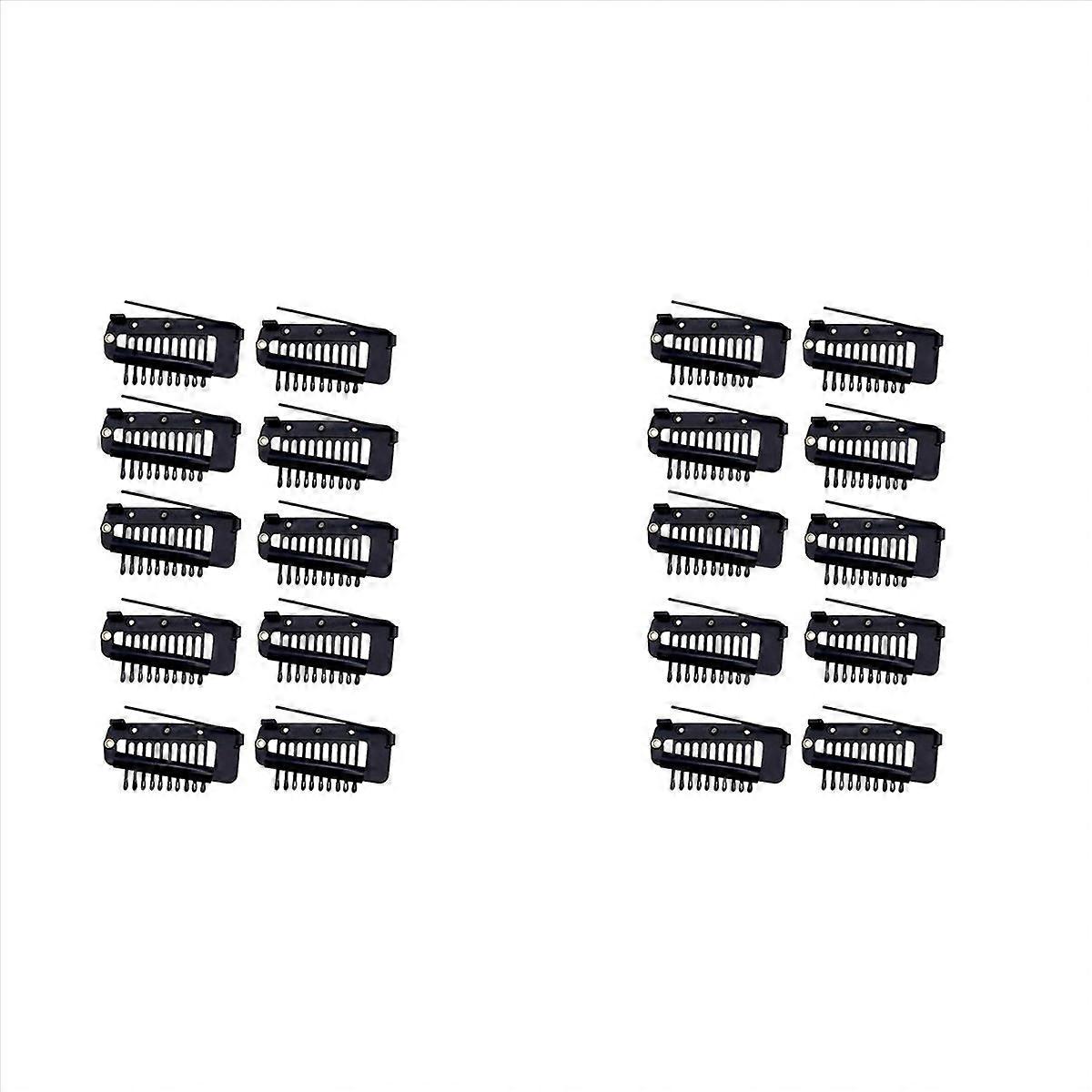 Pack of 10 Strong Chunni Clips with Safety Pin, Black