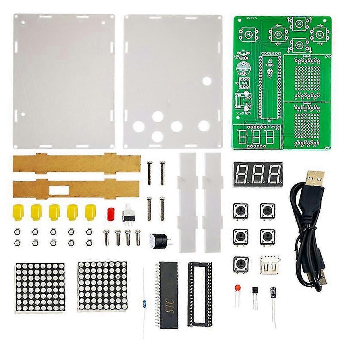DIY Pixel Game Maker Kit Electronics DIY Soldering Project Practice Solder Learning Assembly with Sh