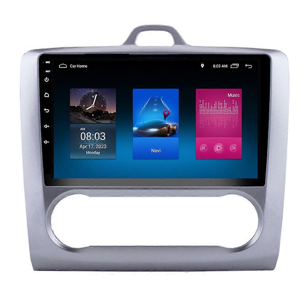 RoverOne Car Stereo Radio Bluetooth CarPlay Android Auto GPS Sat Nav Touch Screen for Ford Focus 2 Mk 2 2004 - 2011 AT
