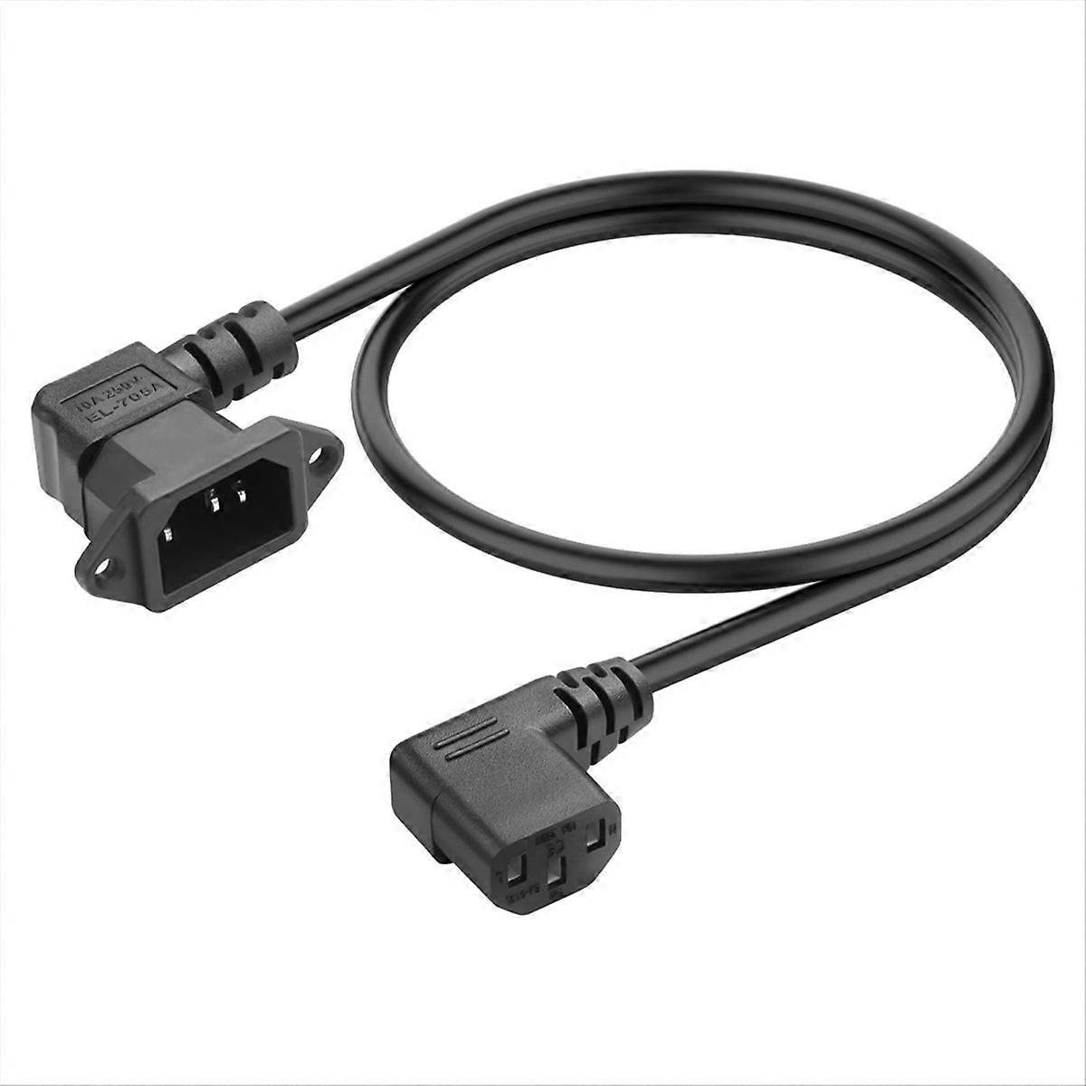 90 Degree IEC C13 to C14 Computer Extension Cable,C14 to C13 PDU Power Cord for Servers,Monitor,PC-