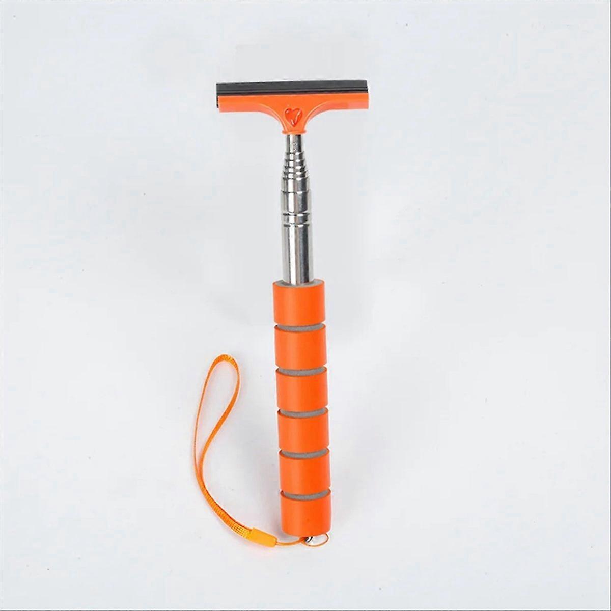 Car rearview mirror wiper, telescopic layered brush head