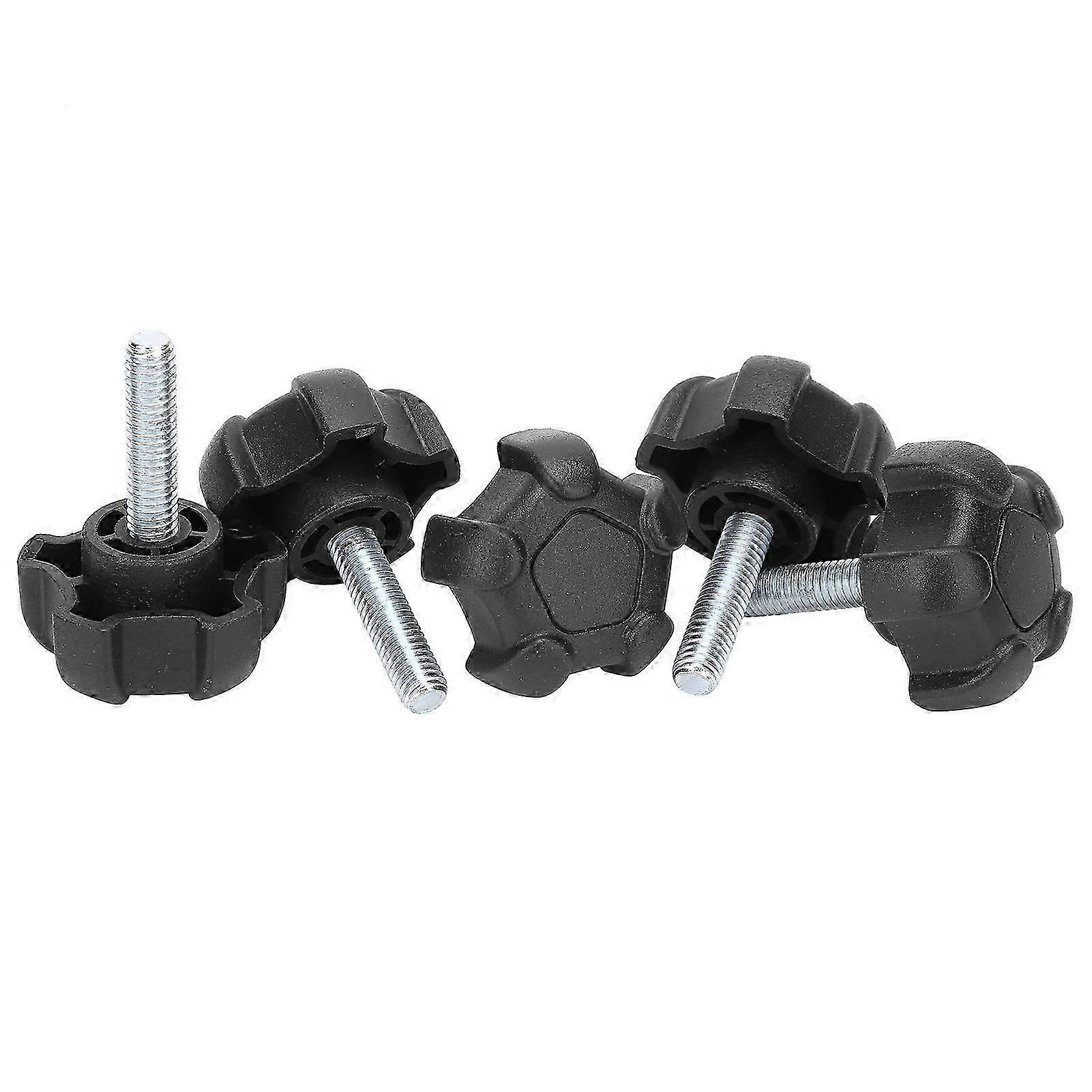 5Pcs M6 25MM Plastic Handle Thumbscrew FivePointed Star Head Screw Threaded Grip Knob