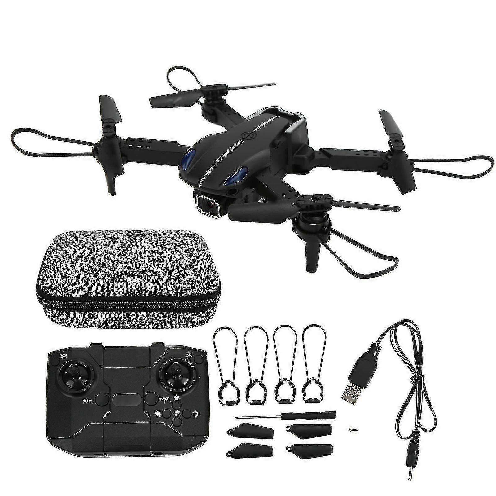 Ky907 Mini Foldable Obstacle Avoidance RC Drone with Three Sides, 4K HD Camera - Quadcopter Plane Toy, Black - Flight Time 25-26s