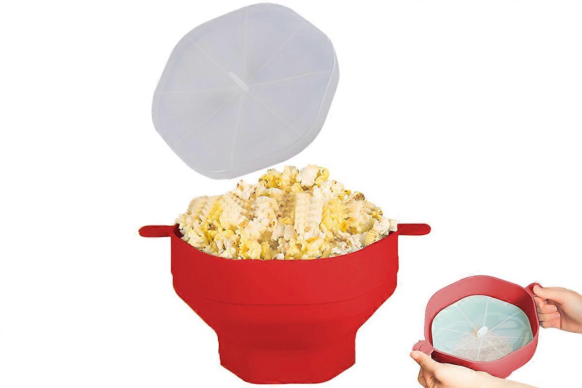 Silicone Popcorn Bowl with Handles Collapsible Microwave Popcorn Makers
