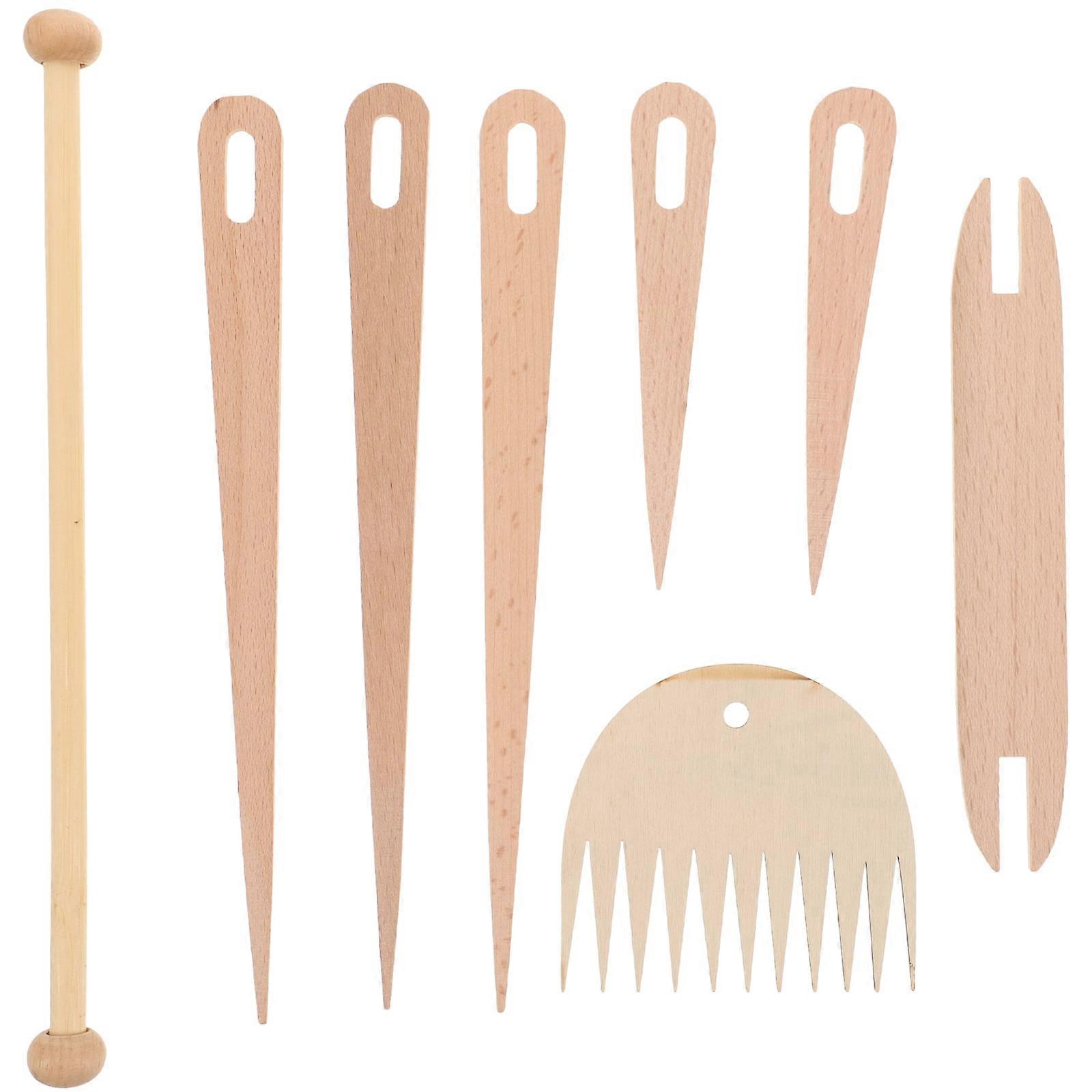 8pcs Stick Set Hand Stick Wooden Weaving Knitting Tool Kit