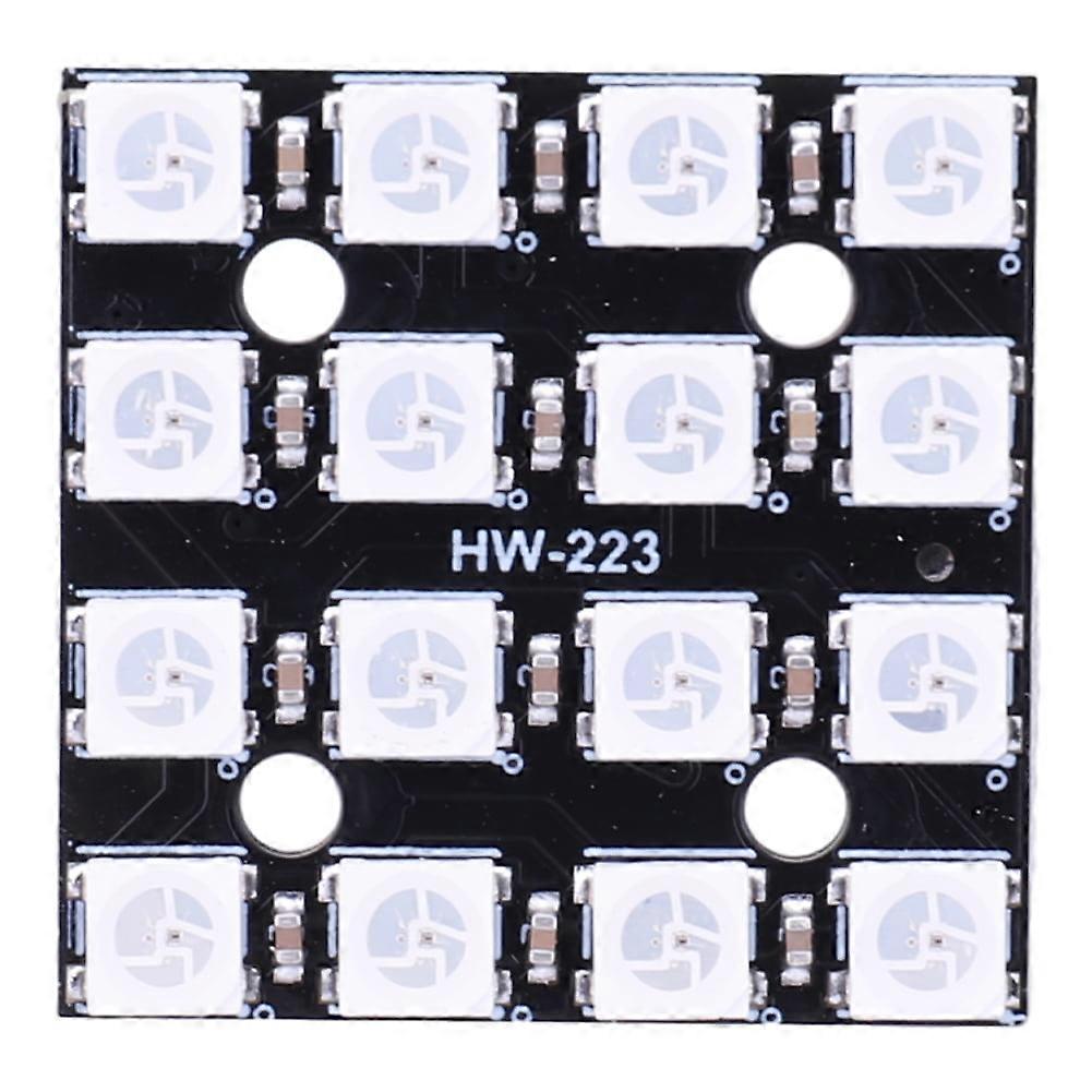 jixopn WS2812B Color Lamp Development Board 5V RGB LED 4*4 16 Bit Electronic Components