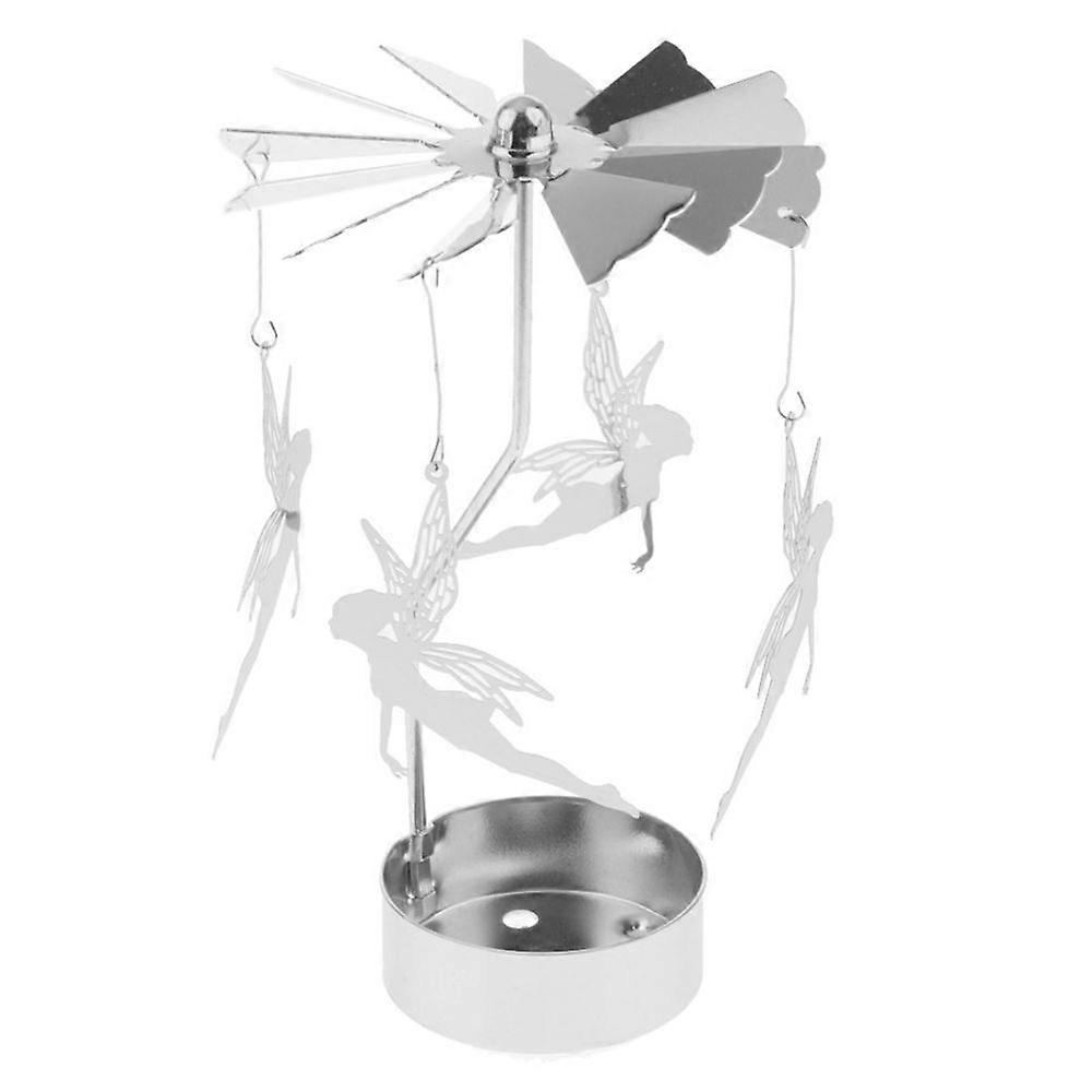 christmas decor rotating tealight candlestick elf