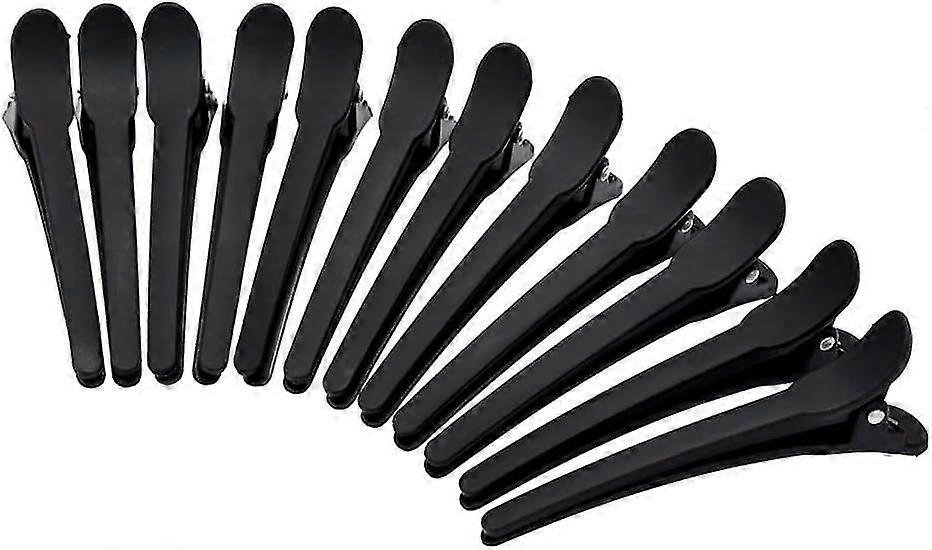 Haar sectie Clips Plastic Kapper Clips Voor Kapper Styling Salon12pcsblack