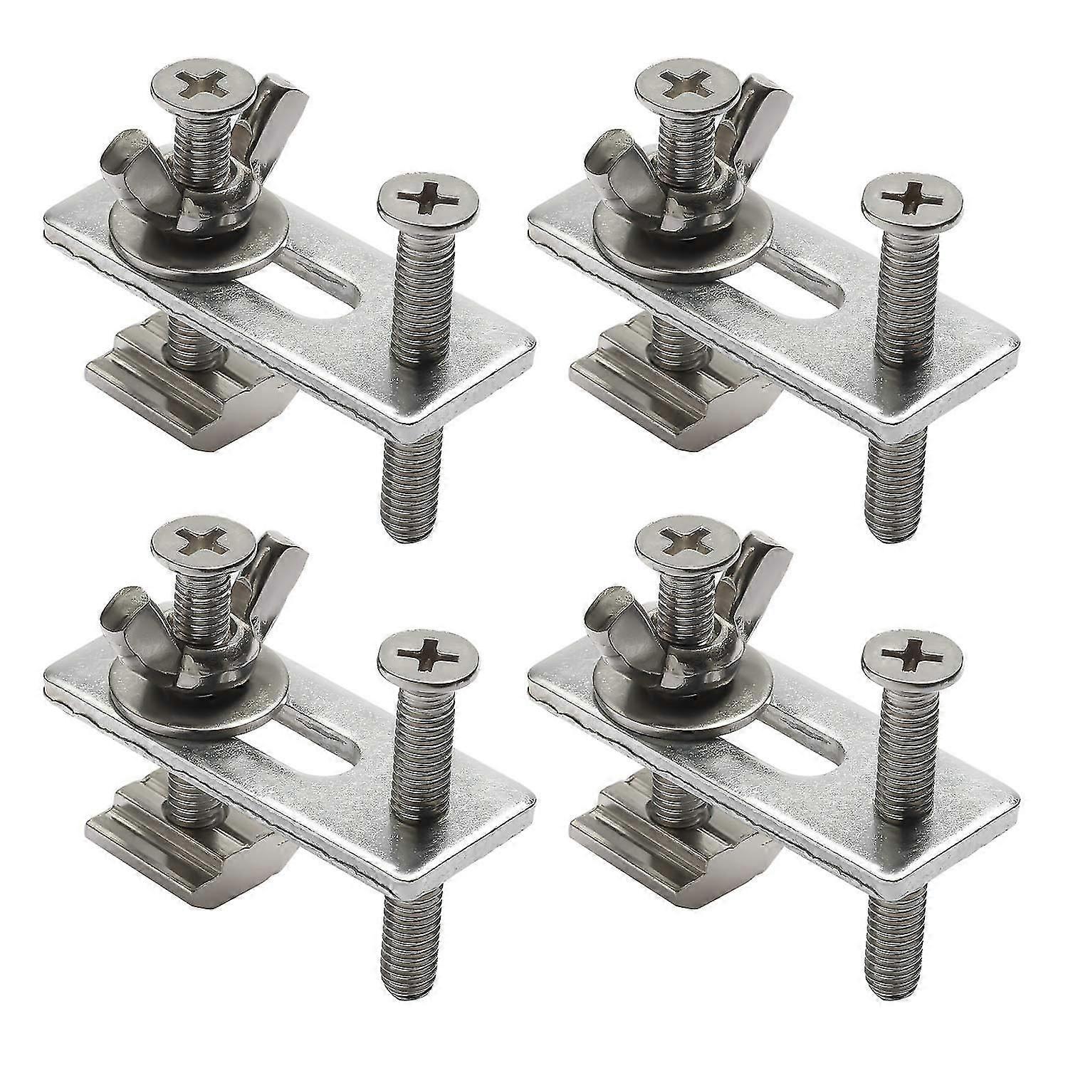 4pcs T-track Mini Hold Down Clamp Kit With Iron Machine Engraving Machine Plate Clamp Fixture For C