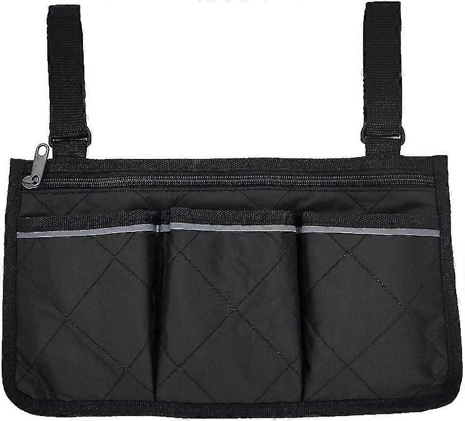 Wheelchair storage bag for walking aid equipment with multiple compartments