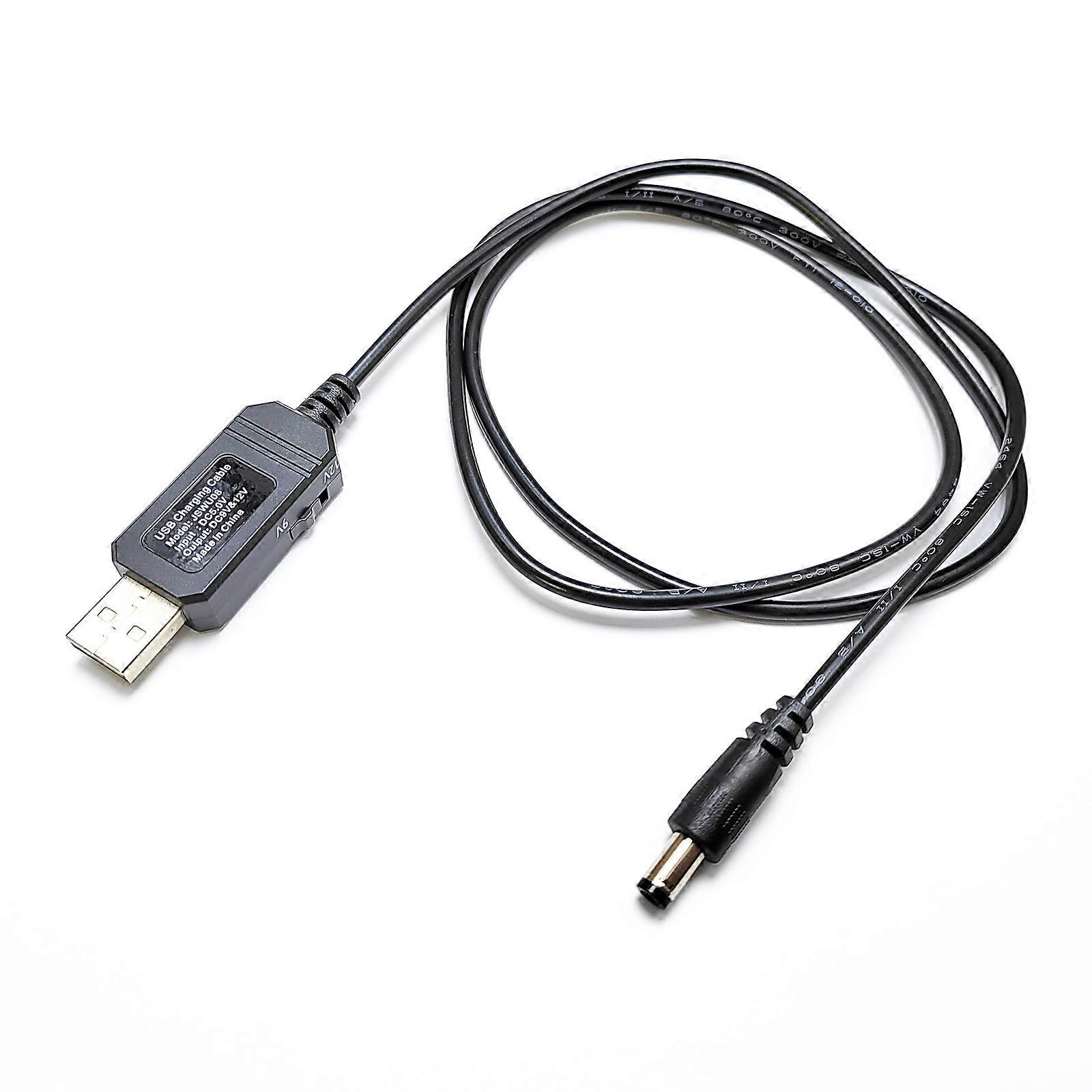 Multifunctional Digital Voltages Boosters cable 5V Input to 9V12V Output Compatible for Various DC5.5x2.1mm Devices Multicolor