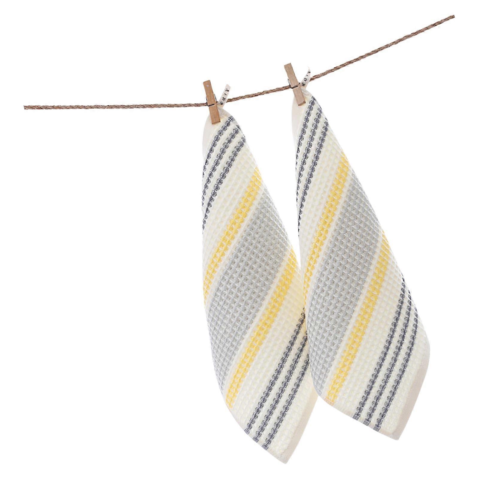 34cm Soft Cotton Washcloths - Strong Absorbent Thick Household Towels with Durable Weave Pattern for Daily Use